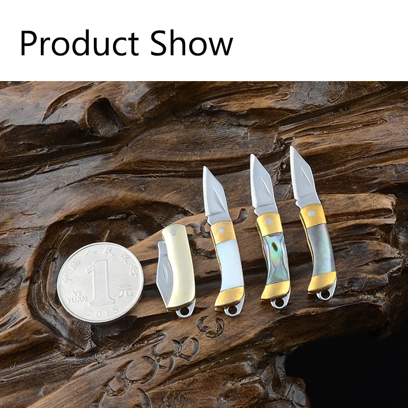 Домашний Мини-красивая ожерелье раковин Folding Blade нож карманного кошелька цепочка ножи выживания EDC Cutter Peeler Кухня.