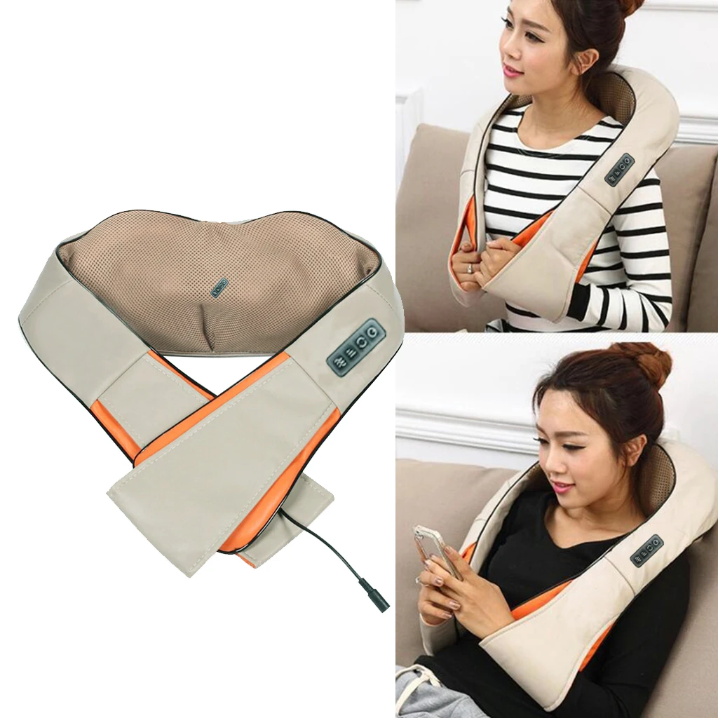 Shiatsu Massagers for Neck Back and with Heat Deep Portable Tissue US Shoulder massagers Handheld W/ Corded | Красота и здоровье