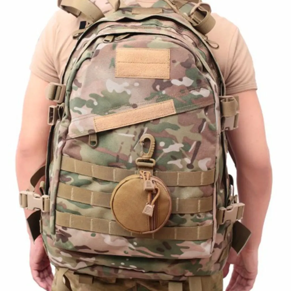 

Portable Round Mini Storage Bag Outdoor Hunting Camping Hiking Keychain Wallet Holder Case Waist Pack EDC Coin Purse Key Pouch