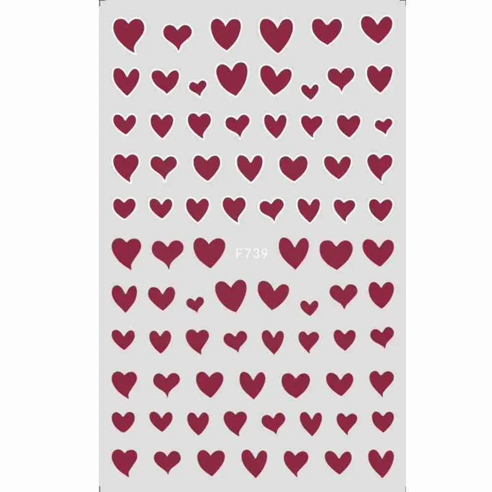 

Nail Sticker Self Adhesive Love Heart Star Sticker Nail Art Hollow Nail Accessories Manicure Decorations Art Ultra-thin Dec T7V1