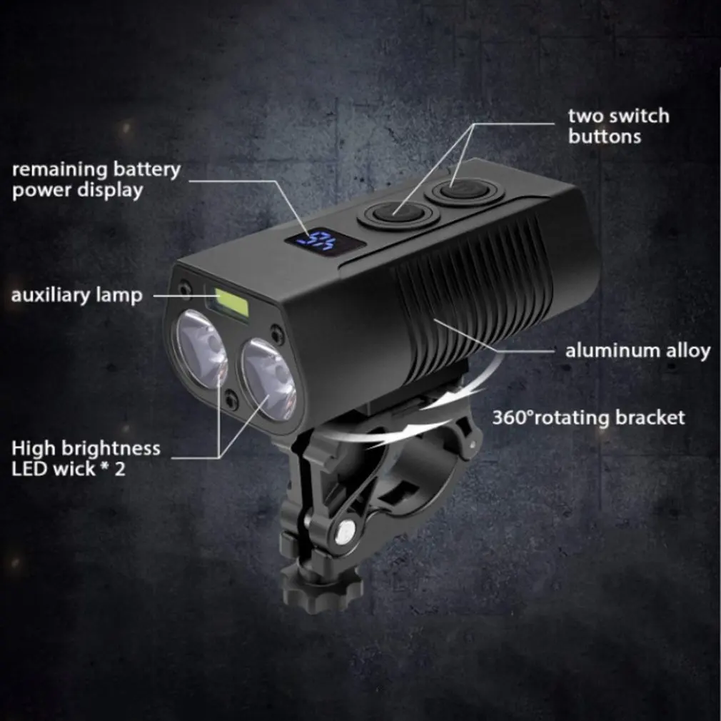 

QB201 USB Rechargeable Bicycle Front Light Strong Light 750 Lumens Easy To Install And Waterproof Bicycle Front Light