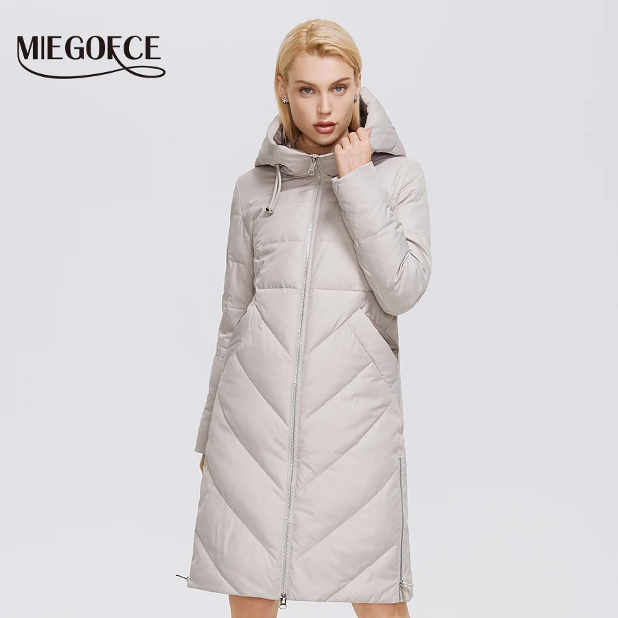 MIEGOFCE 2021 новая коллекция зимняя женская куртка длинная модная женское пальто