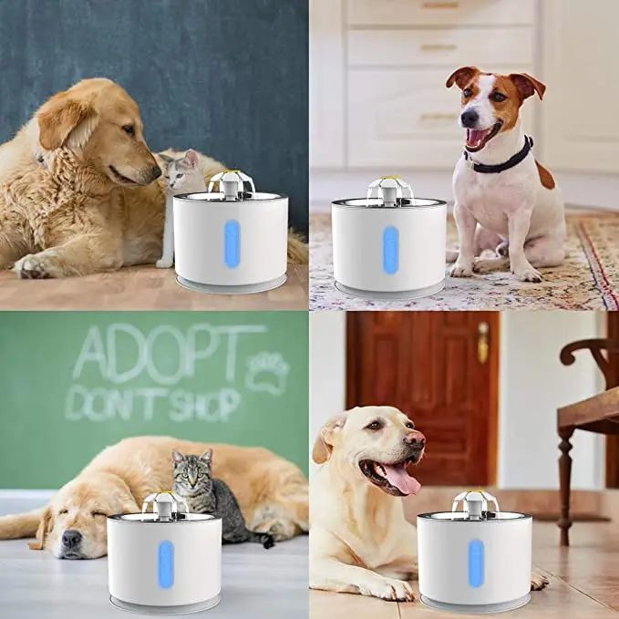 

Cat Water Fountain Dog Drink Bowl Active Carbon Filter Automatic Pet Drinking Electric Dispenser Bowls Cats Drinker USB Powered
