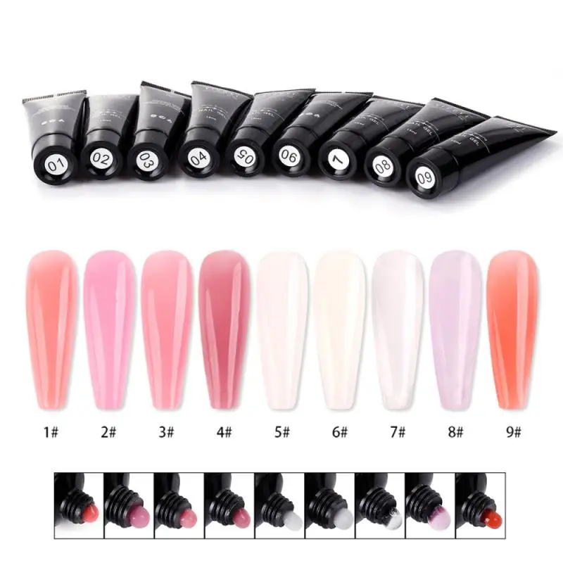 

Гель для наращивания ногтей быстрое строительство без держателя бумаги Кристальный гель 9 цветов стойкий лак для ногтей акриловый гель лак ...