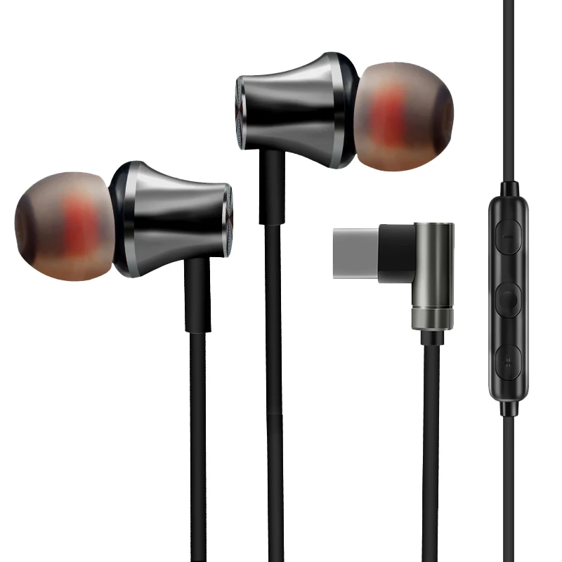In-Ear TYPE-C гарнитура трансграничной курица еды подходит для Mi 6Note3MIX2 Черная Акула