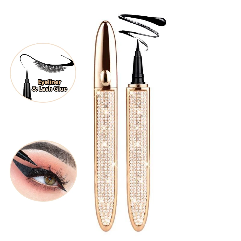 Волшебная самоклеящаяся жидкая подводка для глаз карандаш без клея магнита