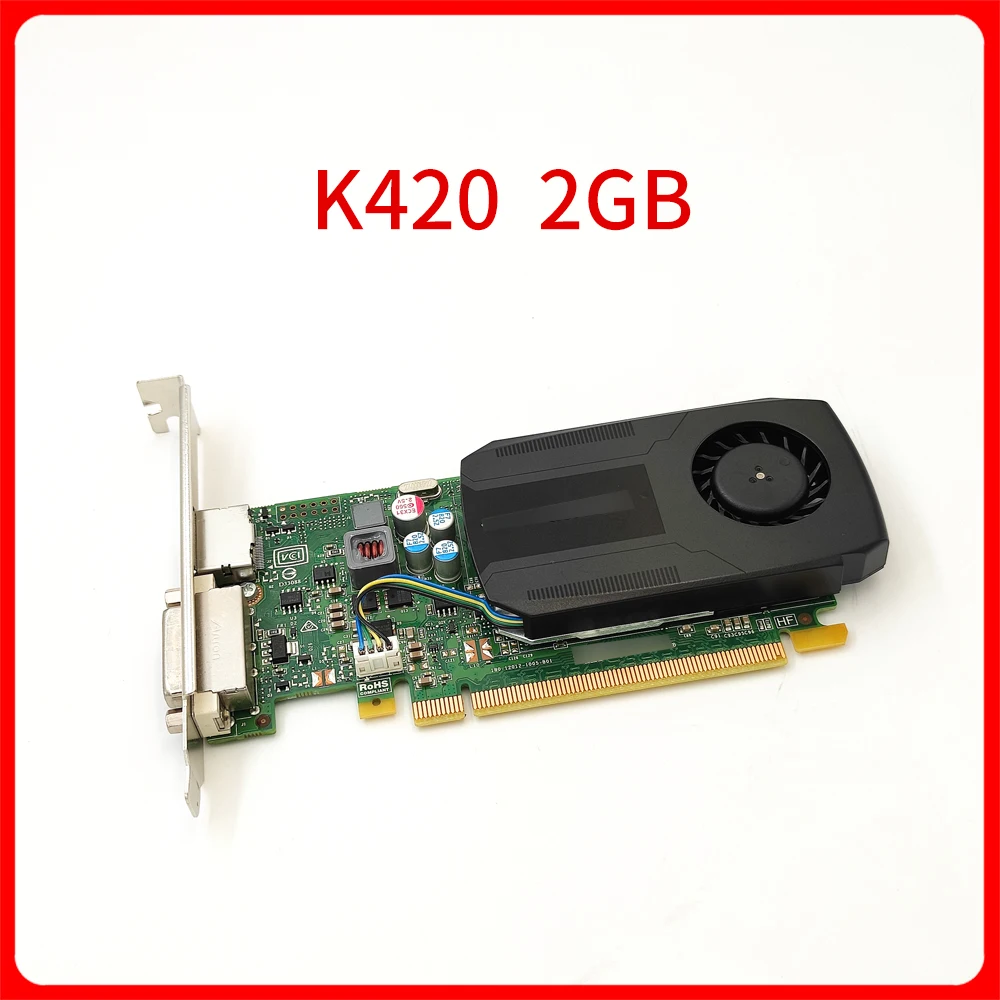 

Original DDR3 128bit PCIe Graphics video card DP and DVI For Professional Graphics Card PS CAD Design For NVIDIA Quadro K420 2GB
