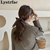lystrfac new spring fairy lace hairband for women female wild sweet long streamer headband girls hair jewelry accessories