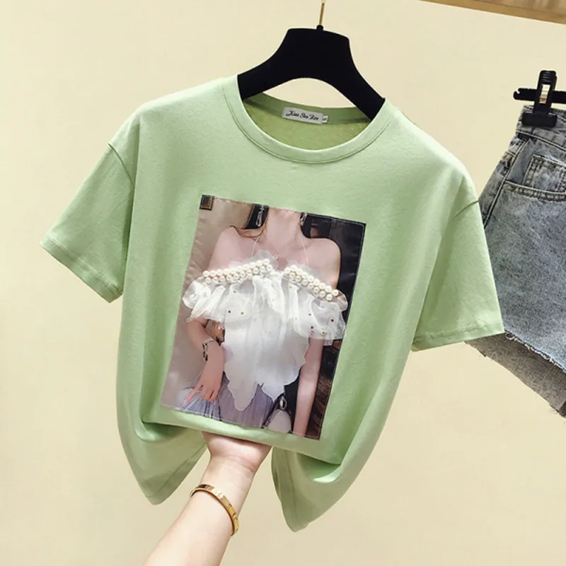 Женская футболка без бретелек с аппликацией гофрированная отделка расшитая