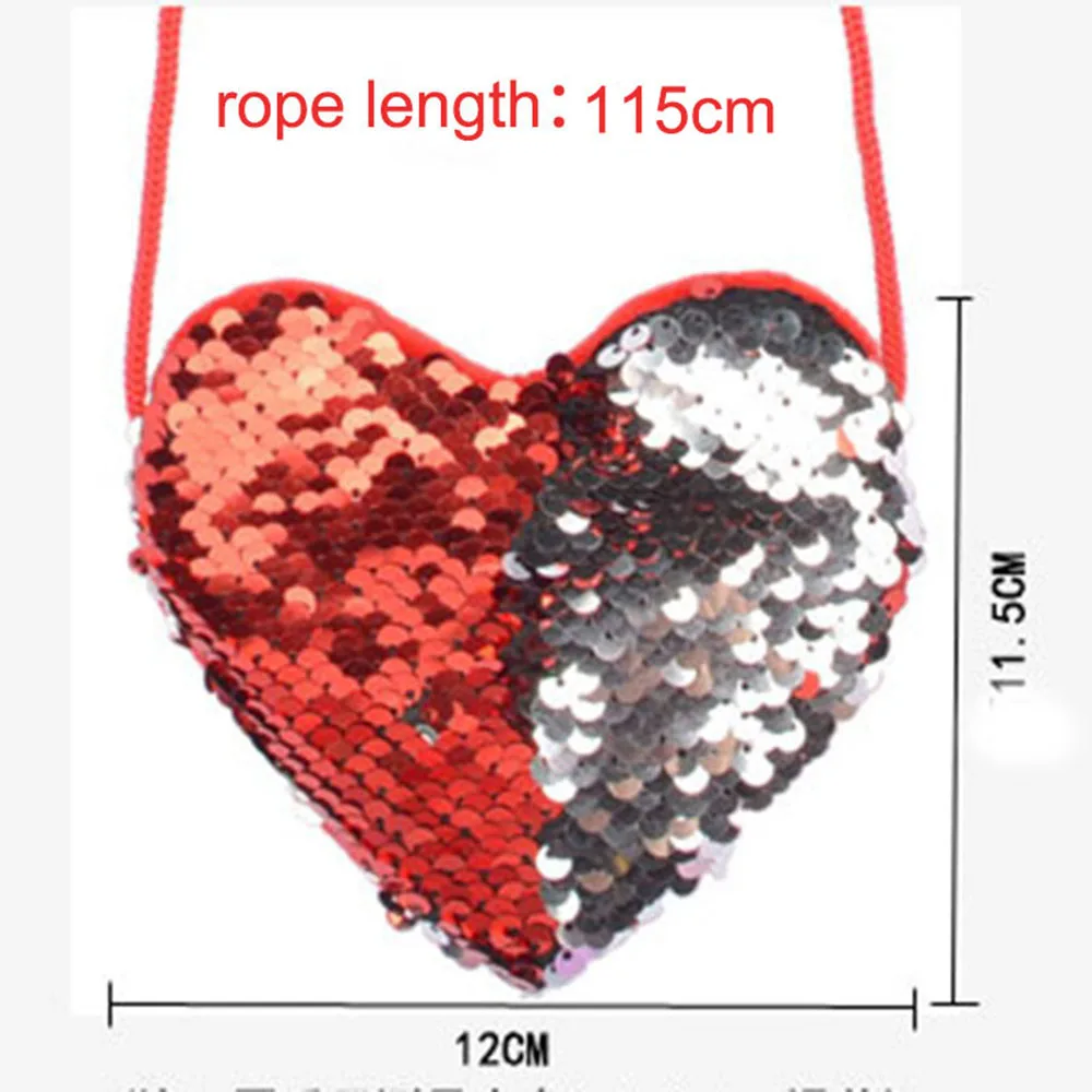 Новое поступление детская Наплечная Сумка для монет с блестками и любящим