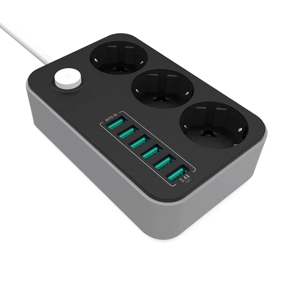 Зарядное устройство с 6 USB портами 2500 Вт 10 А|Электрические вилки| |