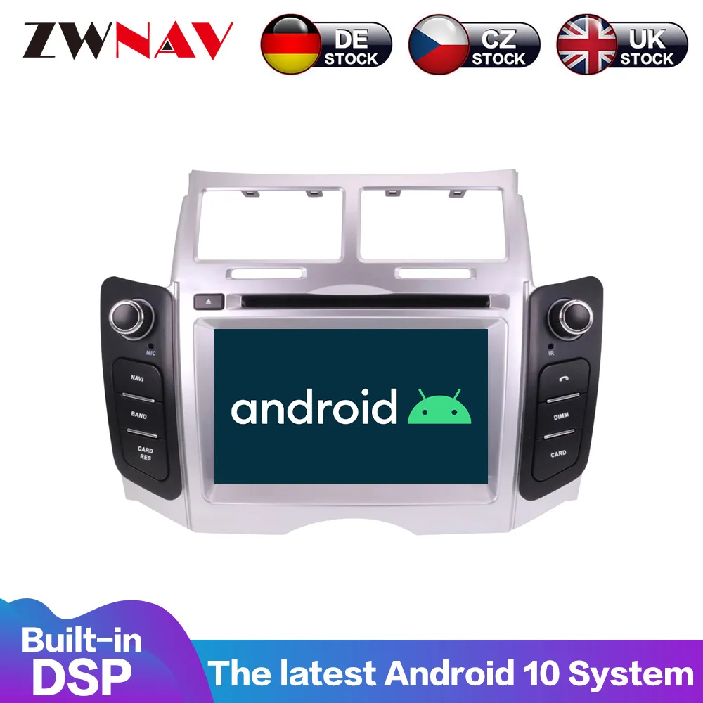 Android 10 PX6 4 + 64G с DSP Carplay IPS экран для Toyota Yaris 2005 2011 большой автоматический переменный