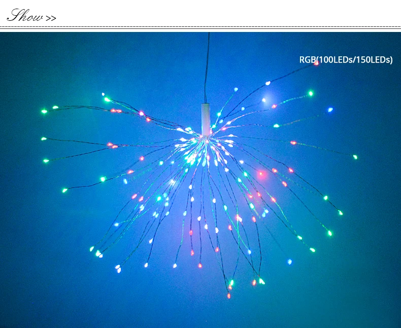 DIY фейерверк солнечные гирлянды для Сада Декоративный букет светодиодный струны рождественские праздничные сказочные огни наружные солнечные лампы