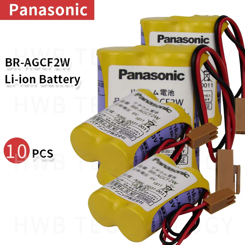 10 шт./лот 100% оригинальный новый аккумулятор для Panasonic BR AGCF2W с вилкой 6 в PLC FANUC
