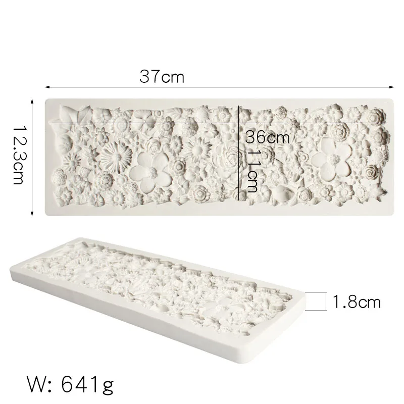 

Aouke 1PCS Many flowers Shape,3D Silicone Fondant Cake Mold. For Cup Cake Decorating, Jelly, Chocolate, Soap Modeling G206