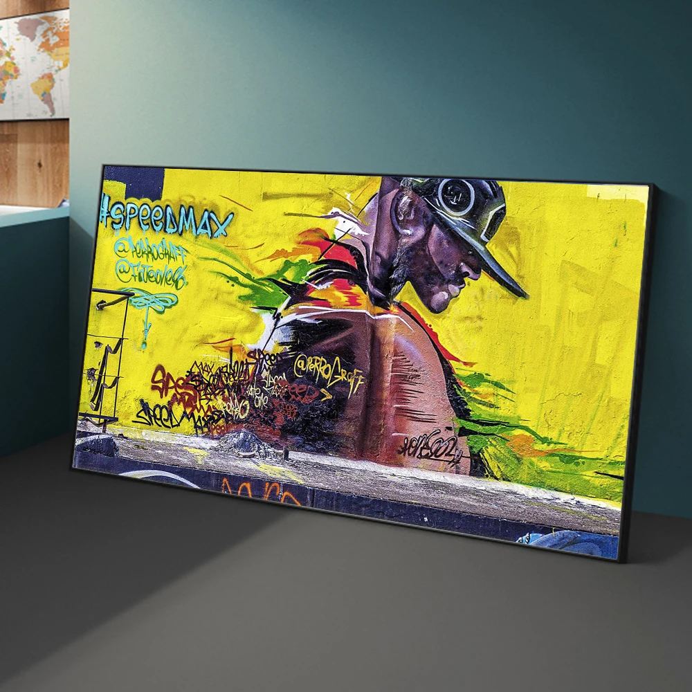 

Black Star Graffiti Wall Abstract Art Fashion Canvas Mural Painting The Living Room Wall Art Home Decoration (no Frame)