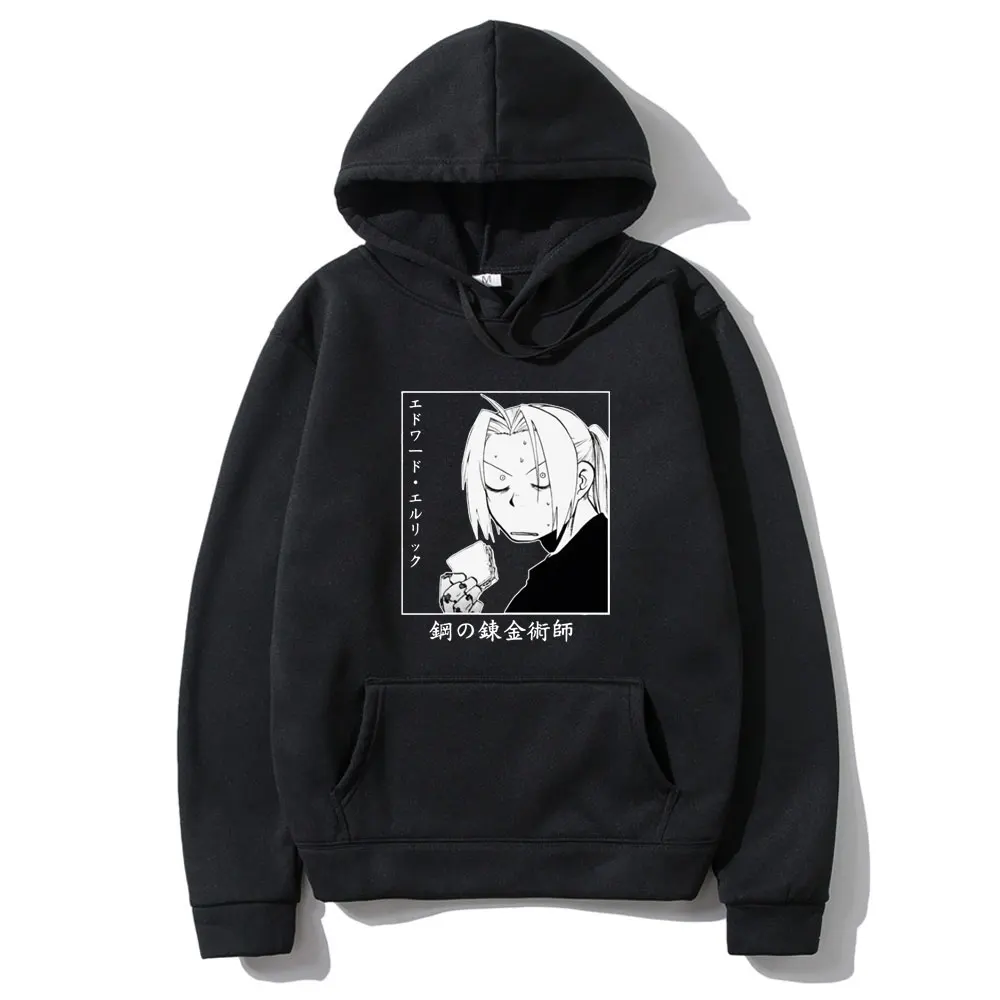 

Manga Japanese Anime Fullmetal Alchemist Hoodie 90s Men Women Casual Loose Hoodies Mens Clothes Male Oversized Streetwear Tops