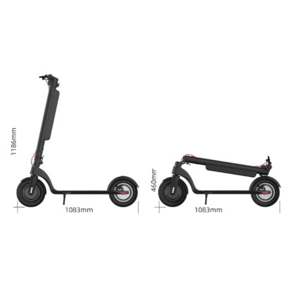 10-дюймовый складной электрический самокат для взрослых авиационный из чистого