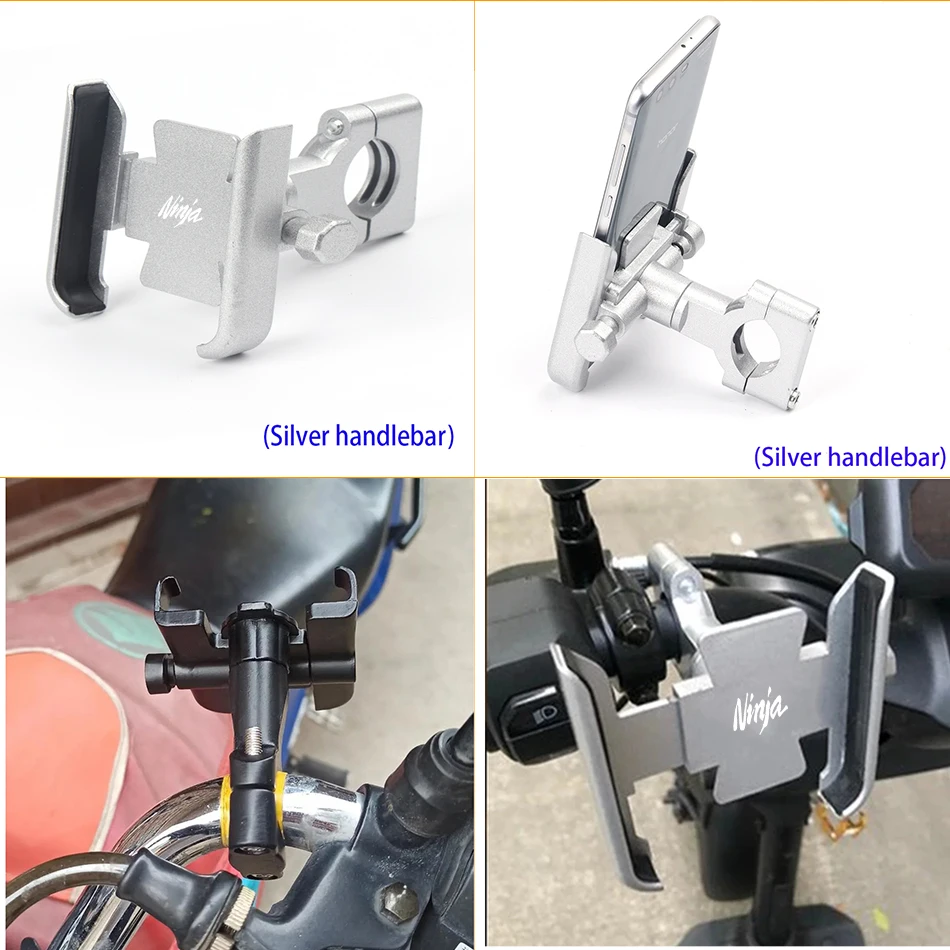 for kawasaki ninja 250r 300 400 650 motorcycle mobile phone holder gps navigator mirror handlebar bracket mounting accessories free global shipping