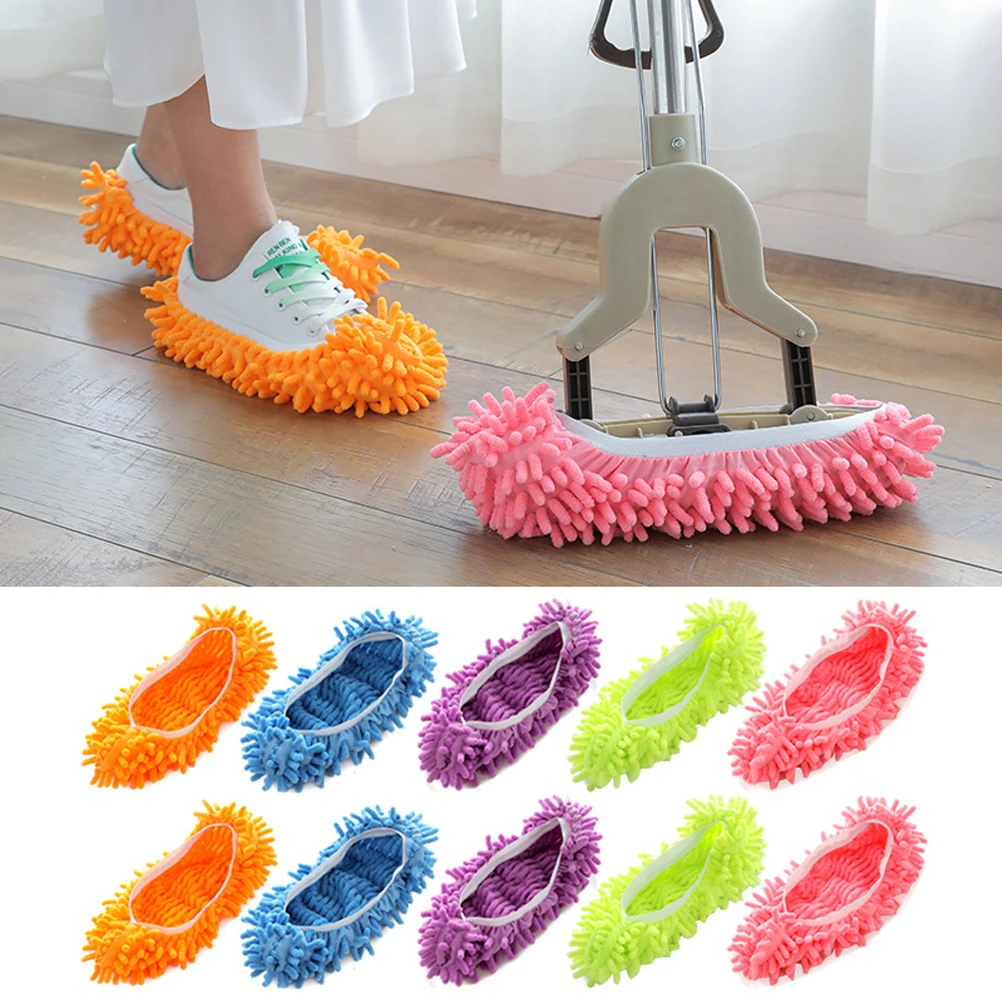 

10Pcs Multi-function Floor Dust Cleaning Slippers Shoes Lazy Mopping Shoes Home Floor Cleaning Micro Fiber Cleaning Shoes