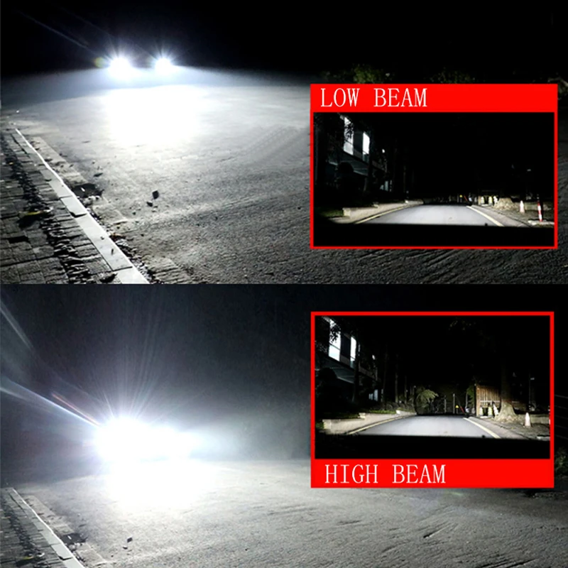 LYMOYO 2PCS led Y6 H4 80w LED Mini Projector Lens double lens high low beam headlight Auto fog lamp left hand drive white | Автомобили и