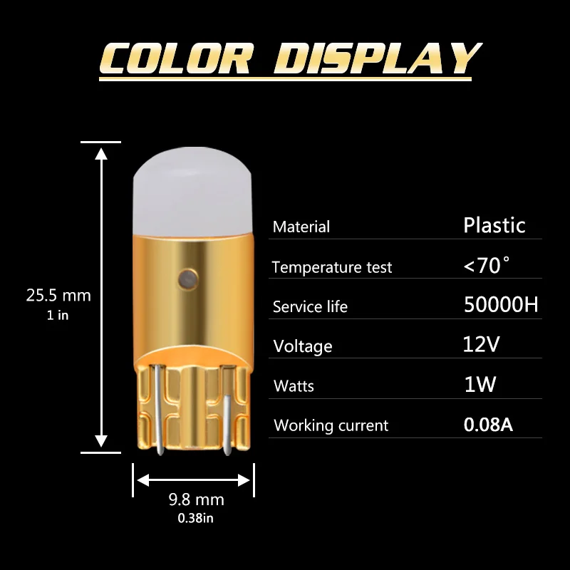 Светодиодная лампа NAOEVO T10 W5W для дневсветильник освещения автомобиля 3030 SMD 5W5 194 WY5W