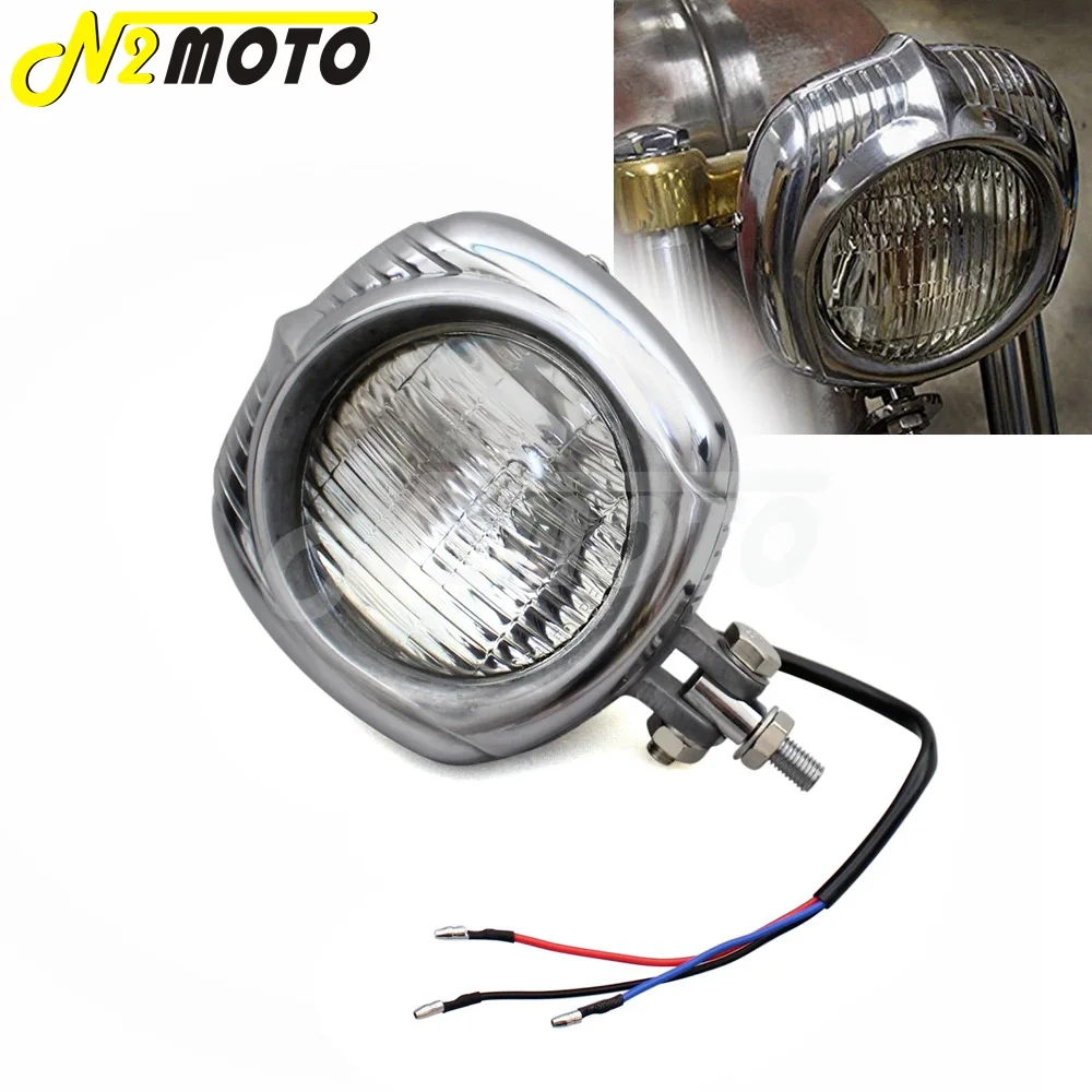 

Фасветильник мотоциклетная с герметичным лучом, 4/1/2 дюйма, 4,5 дюйма, винтажная полированная передсветильник РА для Harley Dyna Sportster, на заказ, поп...