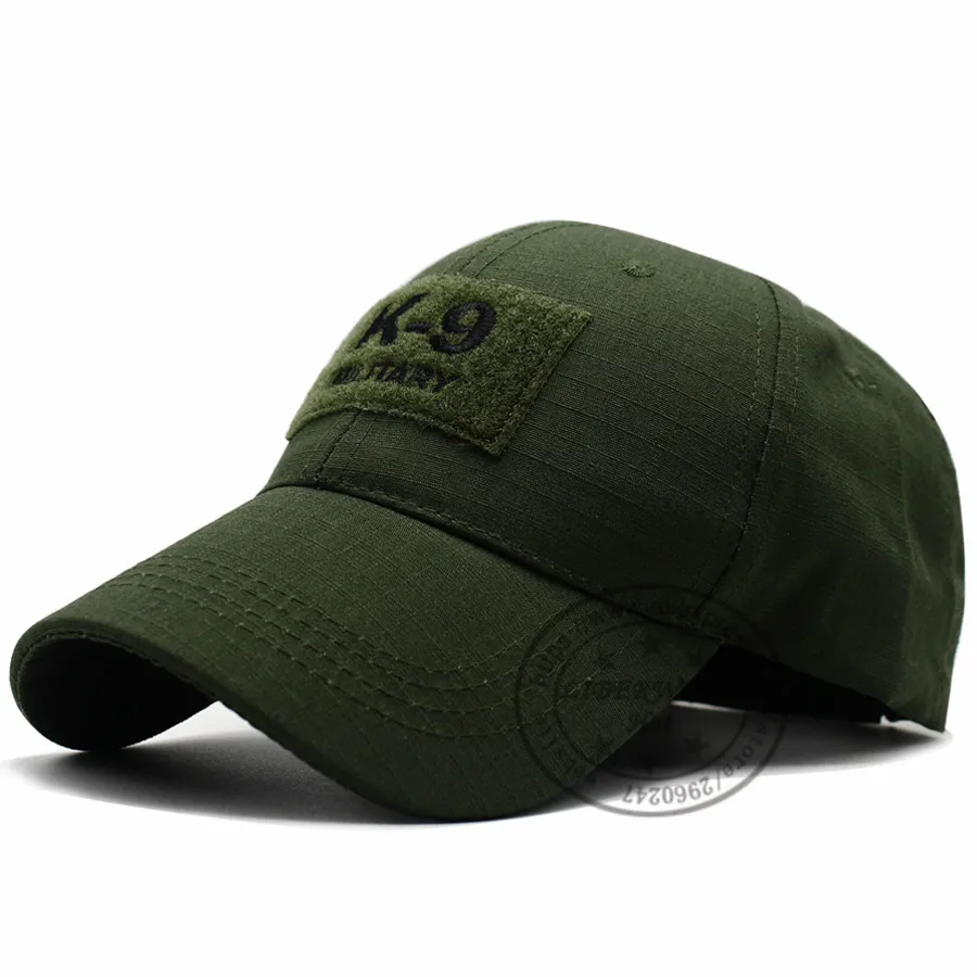 3D Вышивка K9 собака полицейский Служба поддержки собак кепки для бейсбола мужские