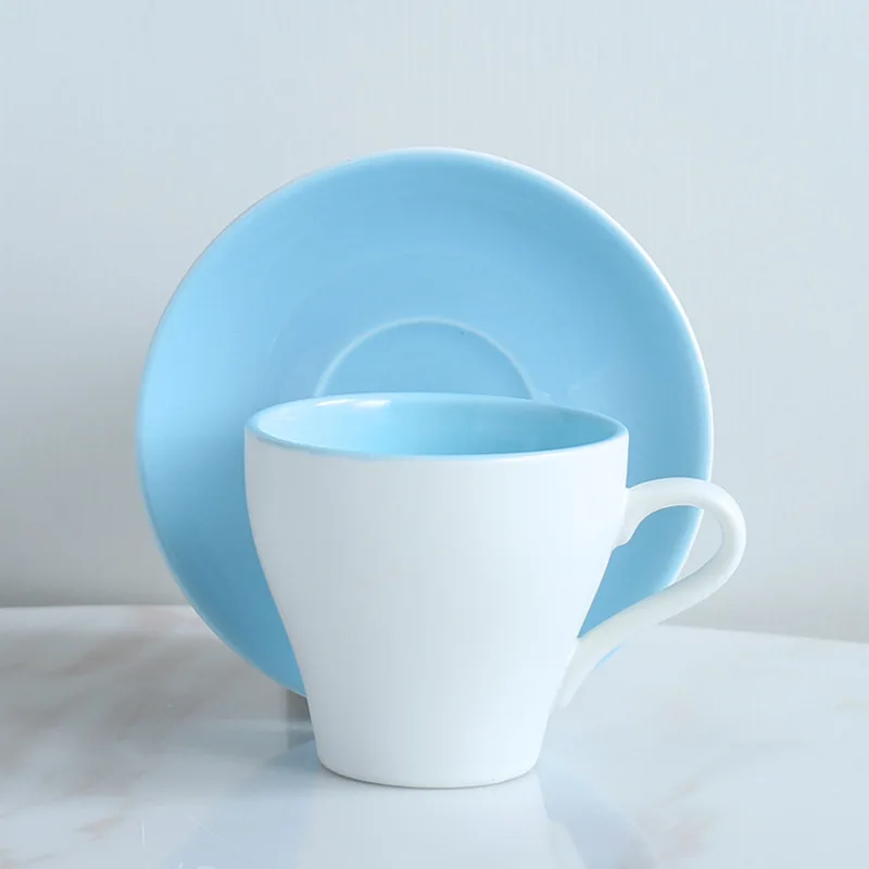Креативная кофейная чашка и блюдце керамическая для завтрака молока