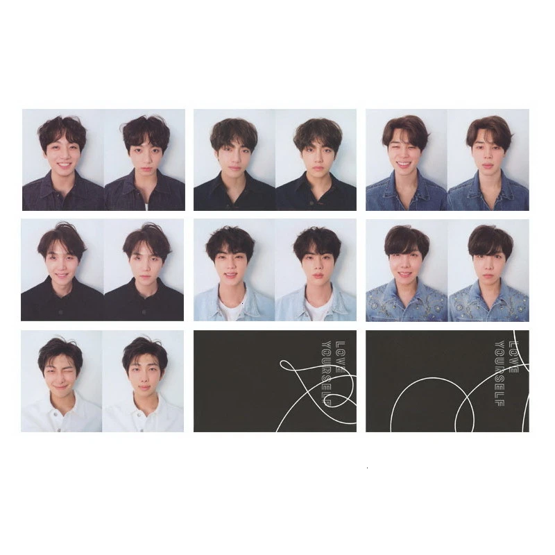 KPOP Bangtan мальчик альбом воспоминания о ломо карты V SUGA сделано бумага фото лампа карты плакат HDPhotocard 3RD 5TH LOVE YOURSELF AllCard - Цвет: 12