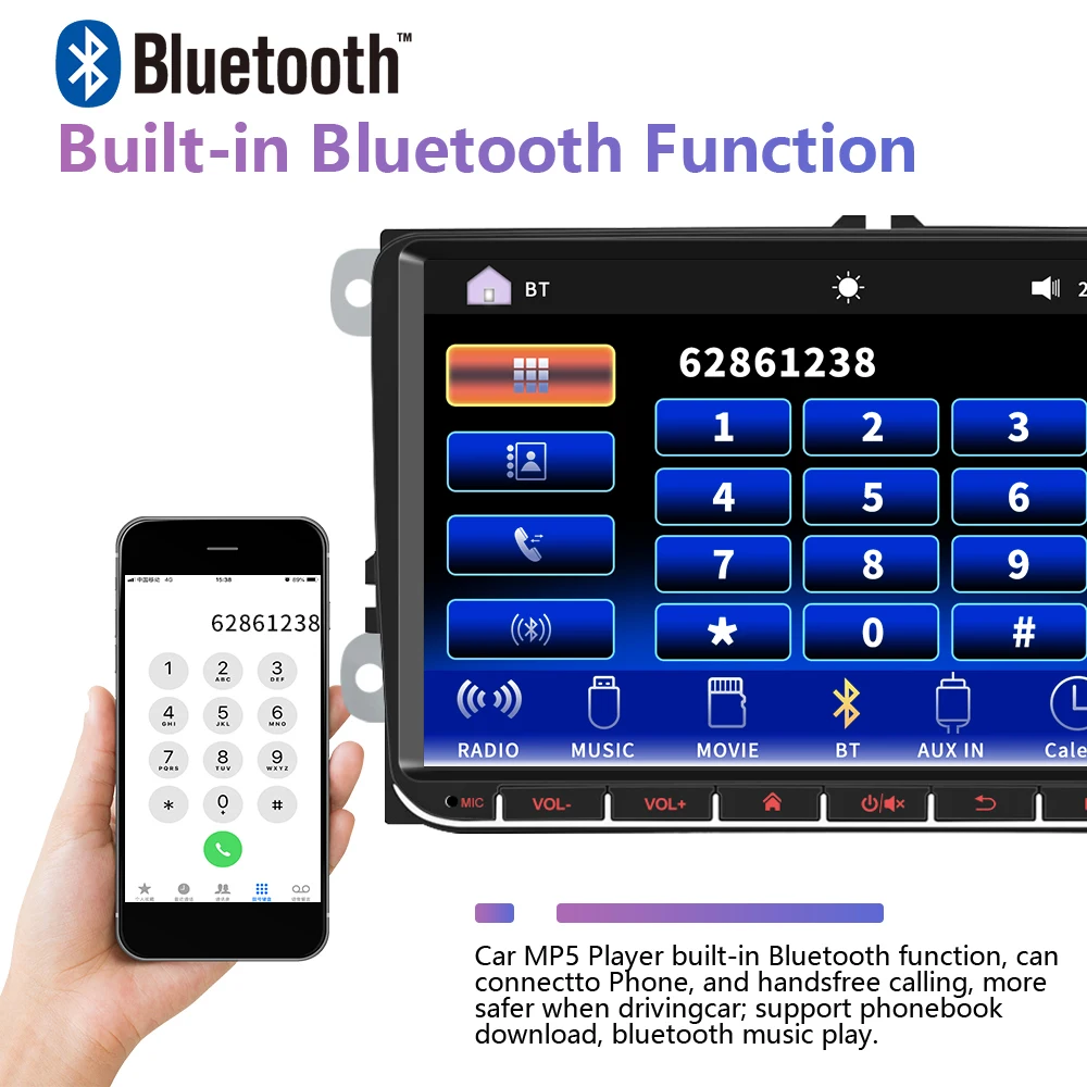 Podofo 2DIN Android/ISO Зеркало Ссылка автомобиля радио для VW/Volkswagen/Golf/Polo/Passat/b7/b6/SEAT/leon/Skoda автомобильный мультимедийный плеер