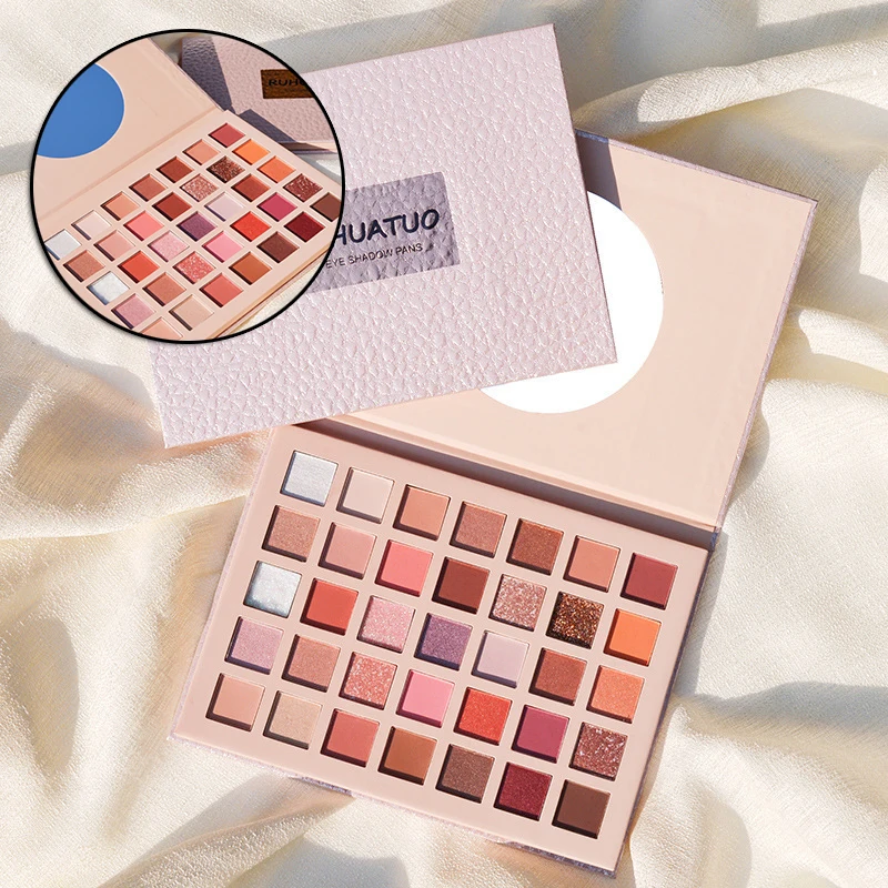 

35 Colors Eyeshadow Palette Highlight Shimmering Naturally Long Lasting No Smudging Eye Shadow MH88