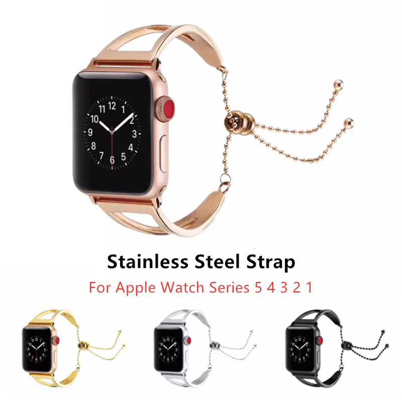 Ремешок металлический для Apple Watch Series 6 5 4 44 мм 40 женский браслет наручных часов iWatch