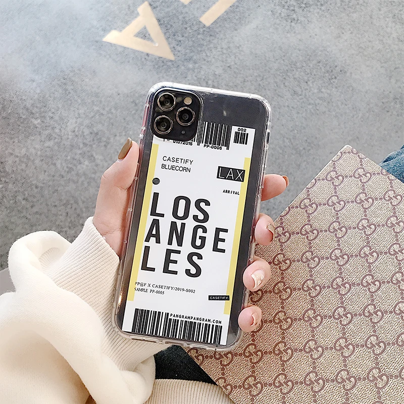 

Air tickets Soft Silicone Case For iPhone 11 Pro Max 12 protector Cases For iPhone X XS MAX XR 7 8 6 6S PLUS SE 2020 Back Cover