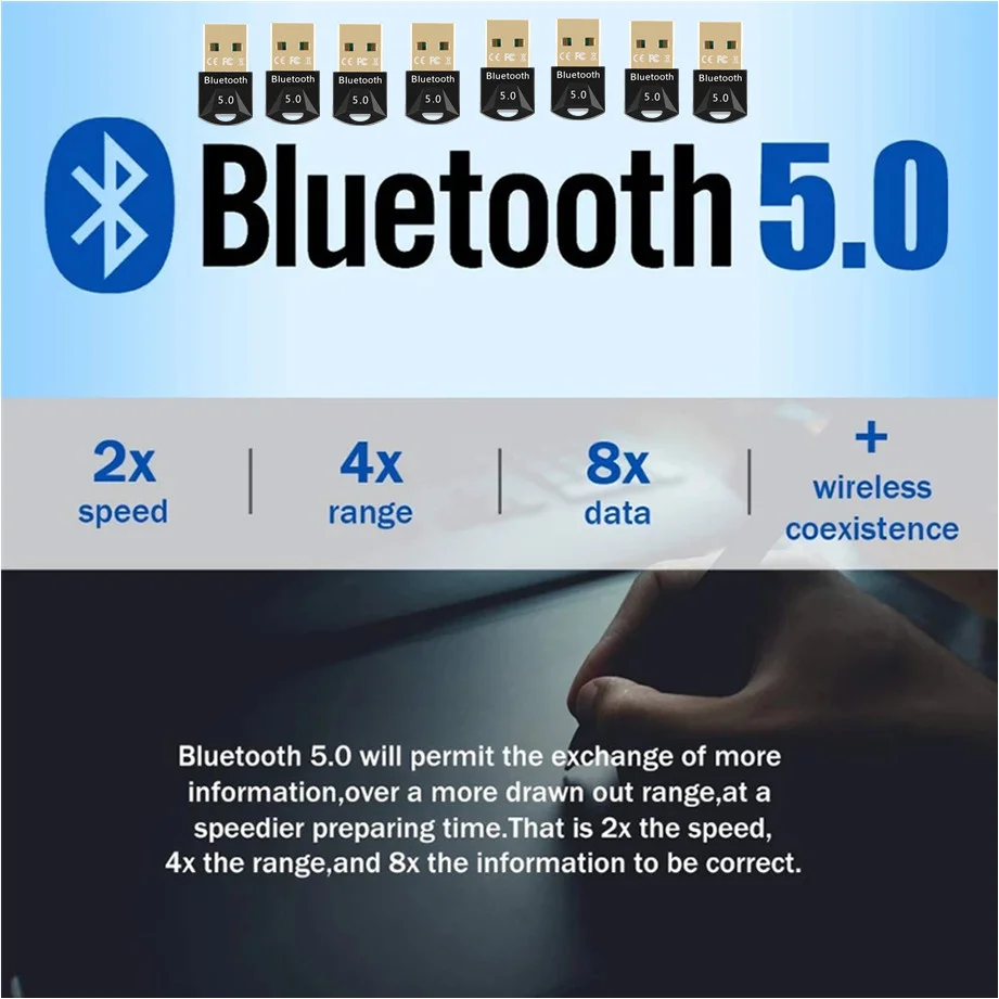 Беспроводной USB-адаптер GRWIBEOU Bluetooth 5 0 музыкальный приемник мини-адаптер BT5.0 аудио