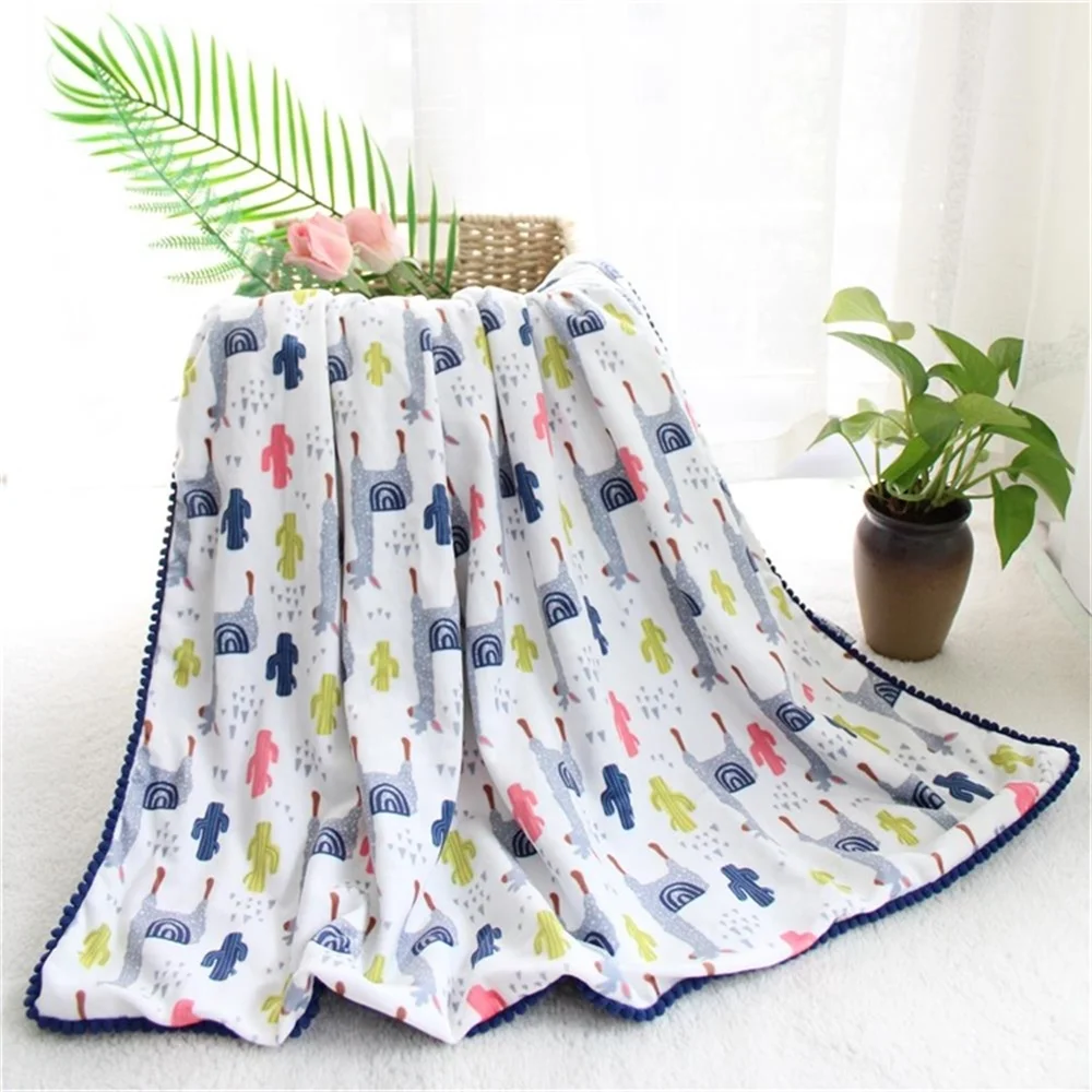 Мягкое теплое флисовое Двухслойное одеяло в горошек для детей 115x155см|Одеяла и