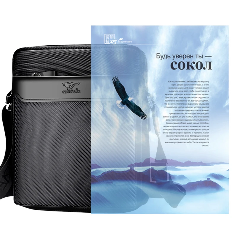 Модная мужская сумка Septwolves повседневные мужские сумки-мессенджеры из ткани