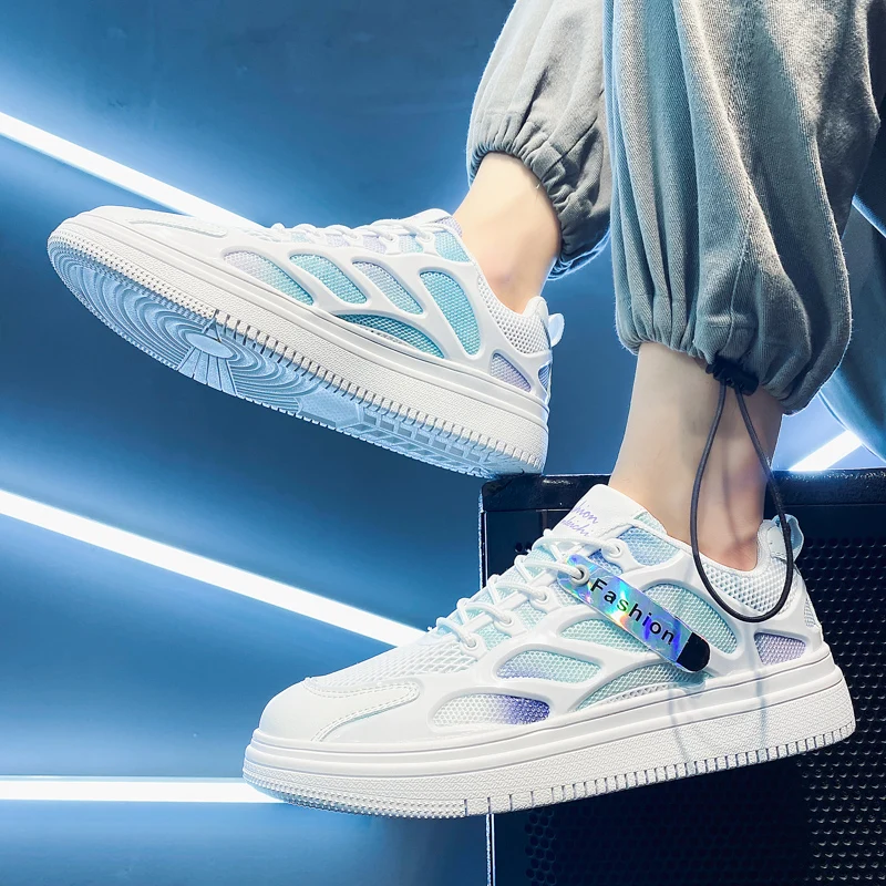 

Кроссовки мужские легкие на шнуровке, Повседневная Удобная дышащая обувь для прогулок, весна-осень