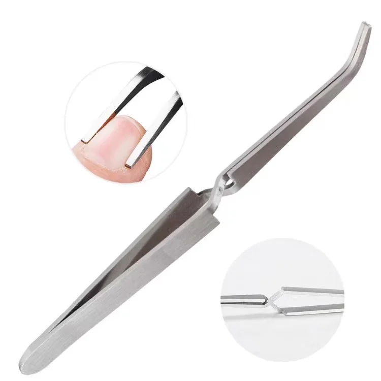 Пинцет из нержавеющей стали для перекрестного действия зажим стайлинга ногтей