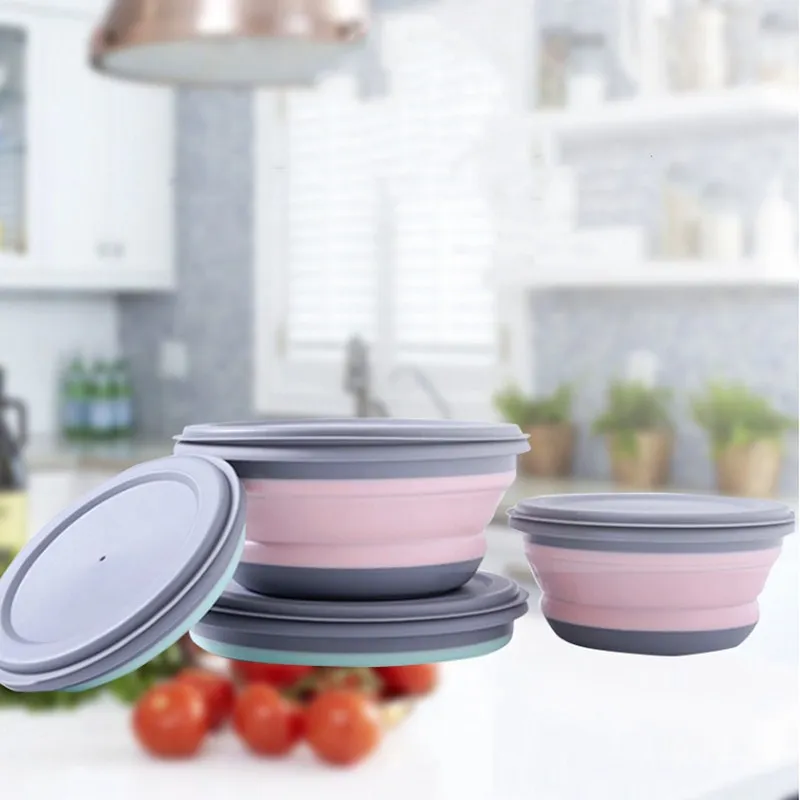 3 шт. Складная миска для походов на открытом воздухе наборы посуды Силиконовый