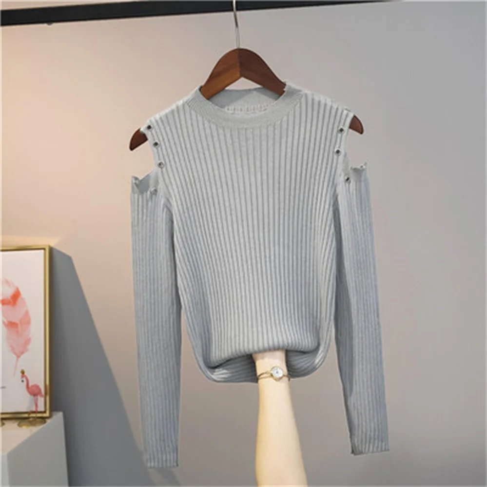 Одежда для весны и осени новый универсальный облегающий пуловер свитер