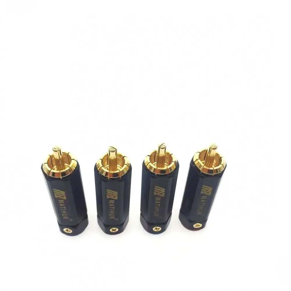 HIFI Matihur качественный позолоченный RCA разъем для блокировки коллекции припоя 4