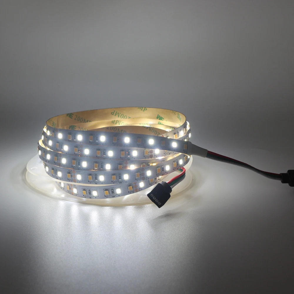 Двухцветная светодиодная лента с регулируемой яркостью 5 м CRI&gt85 SMD2835 CCT 24 В 12 120