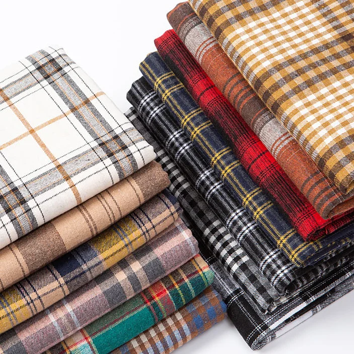 Клетчатая рубашка из тонкого хлопка осень/зима твидовая фланелевая Матовая