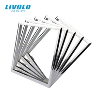 livolo eu standard socket accessory decorative frame for socket one pack5pcs silverwhiteblack color