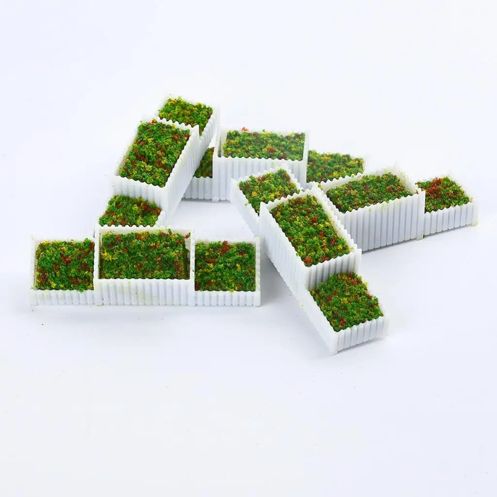 Set of 5 Z 1:200 Flower Beds Model for Scenery Diorama Dollhouse Decor | Игрушки и хобби