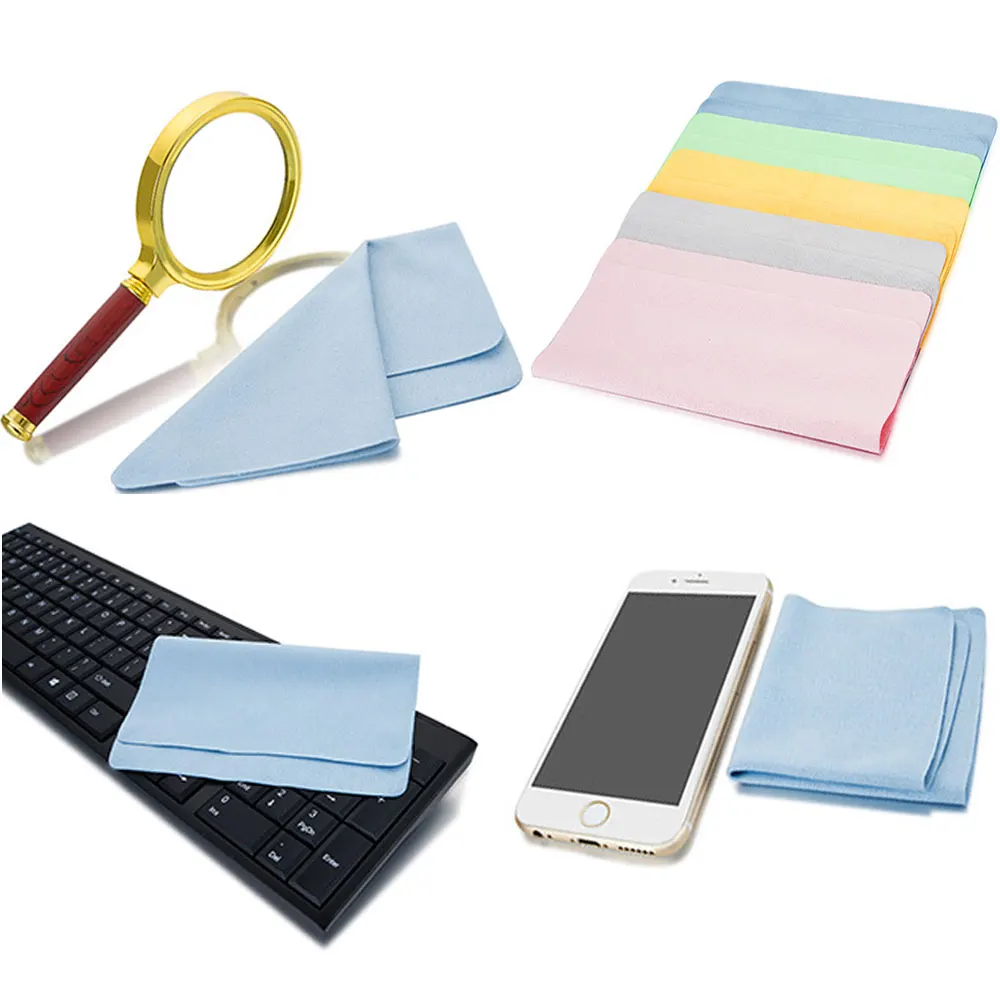 

5 pcs/lots Eyeglasses Chamois Glasses Cleaner Microfiber Glasses Cleaning Cloth For Lens Phone Screen Cleaning Wipes 15*18cm