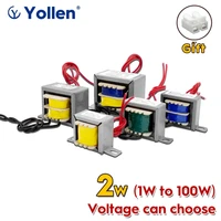ei 2w power transformer 2va audio voltage customized 220v380v110v to 9v12v15v18v24v110v dual output isolation copper diy