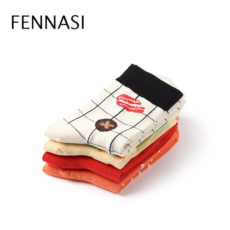 FENNASI Новые весенние и осенние женские носки с героями мультфильмов креативная