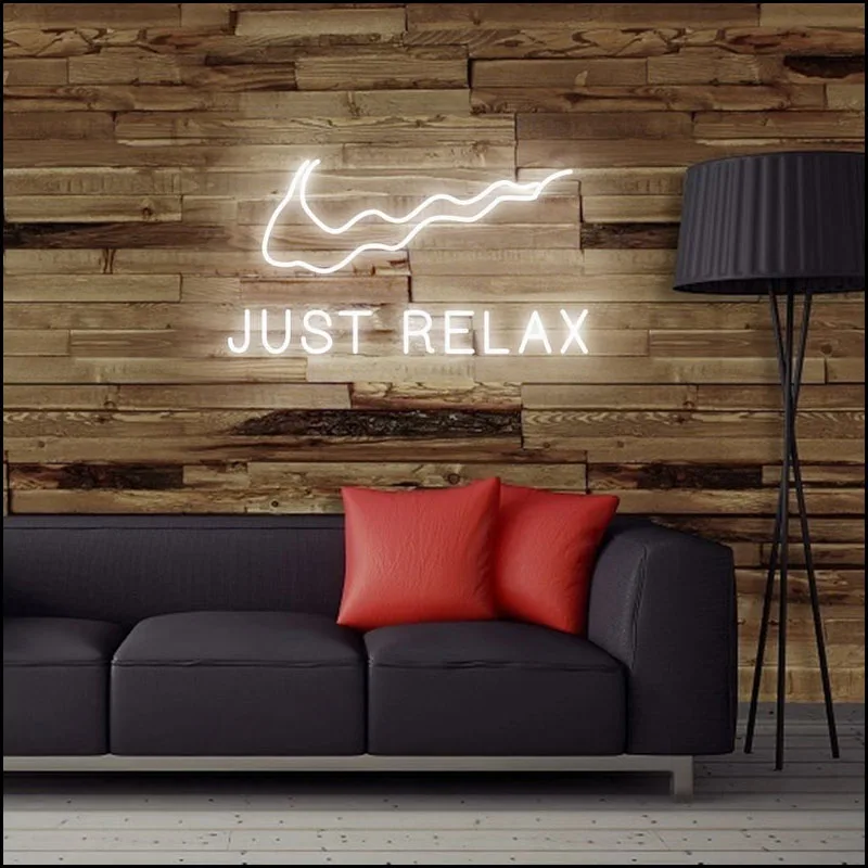 

Неоновые Настенные светильники Just Relax на заказ, украшение для свадьбы, вечевечерние НКИ, магазина, ресторана, дня рождения